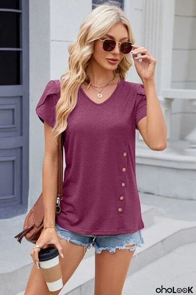 V-Neck Short Sleeve T-Shirt