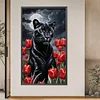 Diamond Painting-Round AB Drill Cheetah and Tulip(75*45CM)