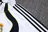Joyfball 2025/2026 Real Madrid Half-Pull Training Suit White Retro Version Football Shirt 1:1 Thai Quality