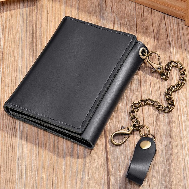 Mens RFID Blocking Retro Personality Leather Wallet