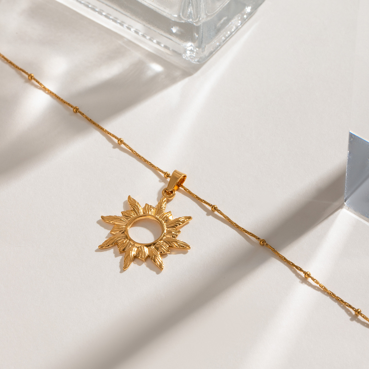 Women's Sun Pendant Necklace