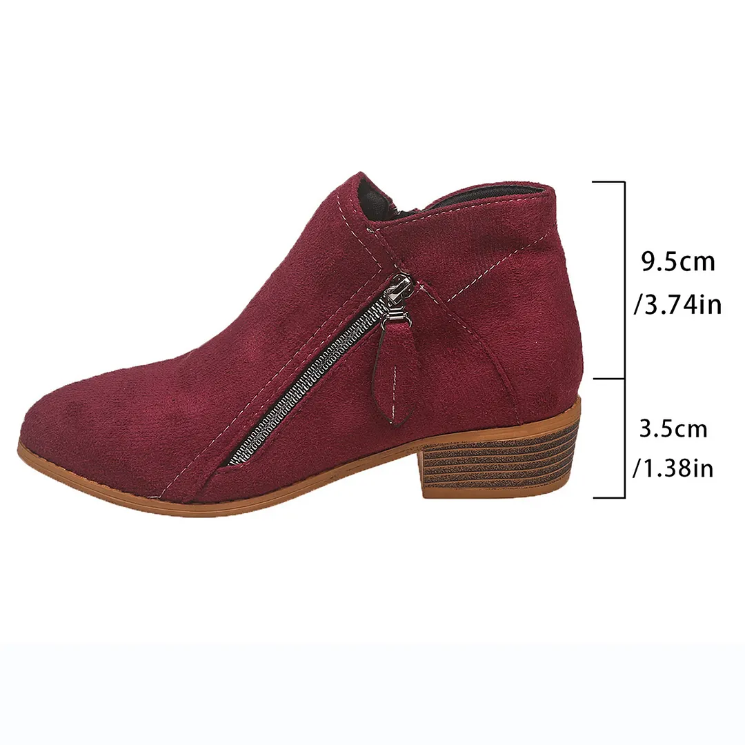 Breakj Breakj Martin Boots 2023 Autumn And Winter New Coarse Heel Side Zipper Large Size 43 Yards Female Short Boots