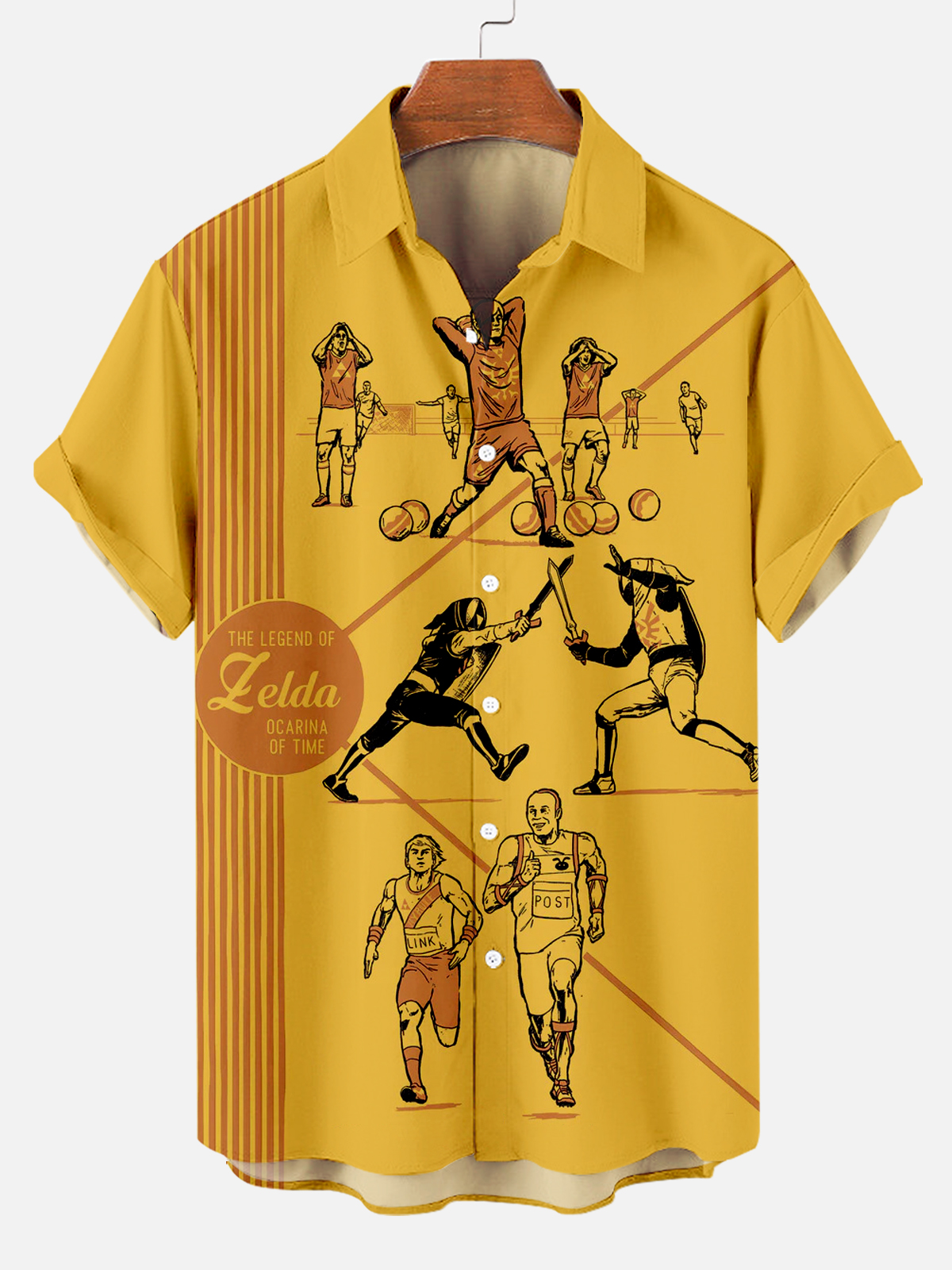 Men's Vintage Folder Sport Short Sleeve Shirt PLUSCLOTHESMAN