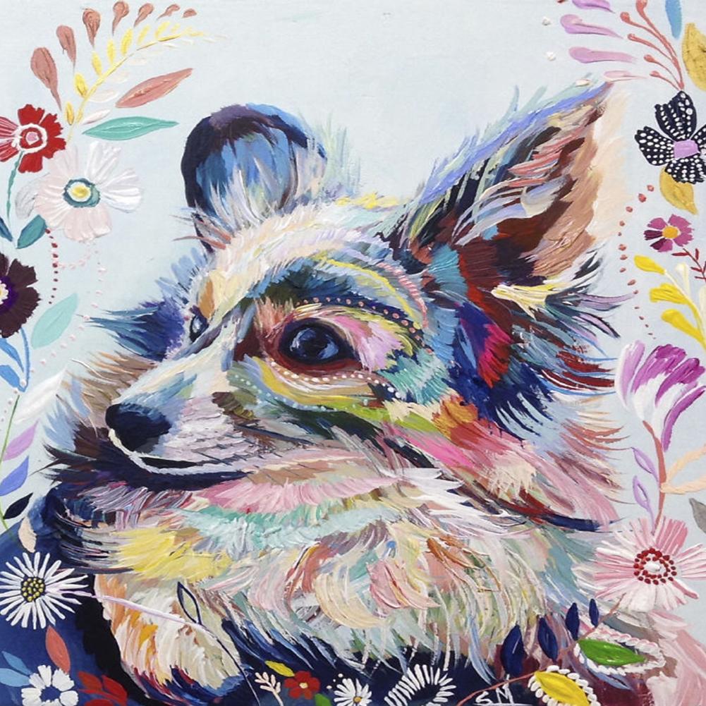

30*30CM-Round Drill Diamond Painting-Dog, 501 Original