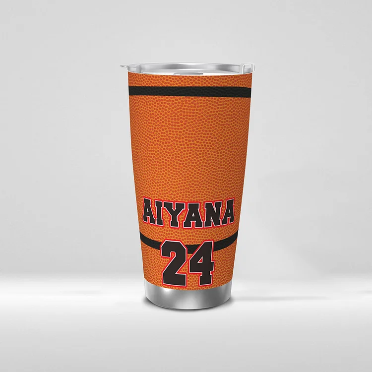 Personalized Basketball Stainless Steel Mug|M21