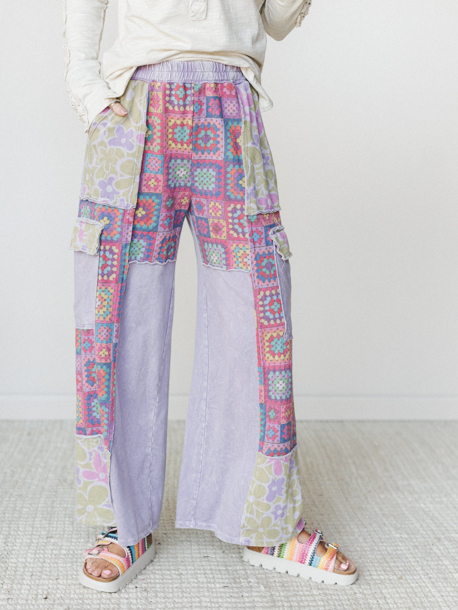 Desert Collage Pants - Moonbeam