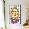 Rose Pikachu-11CT Stamped Cross Stitch 40*65cm/15.75*25.59in(Big Size)