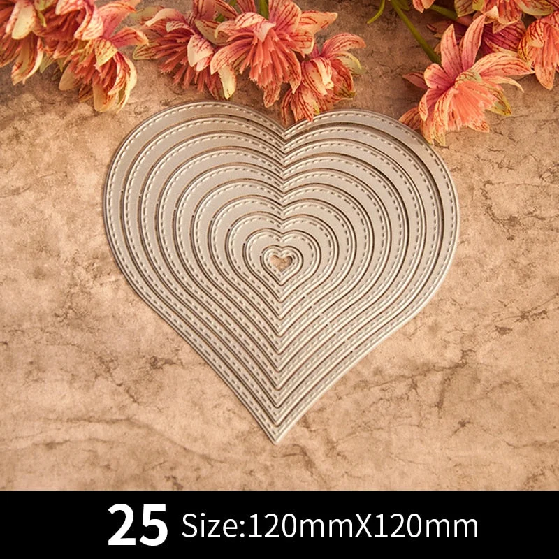 Frames Square Card Curves Border Metal Cutting Dies for DIY Scrapbook Cutting Die Paper Cards Embossed Decorative Craft Die Cut