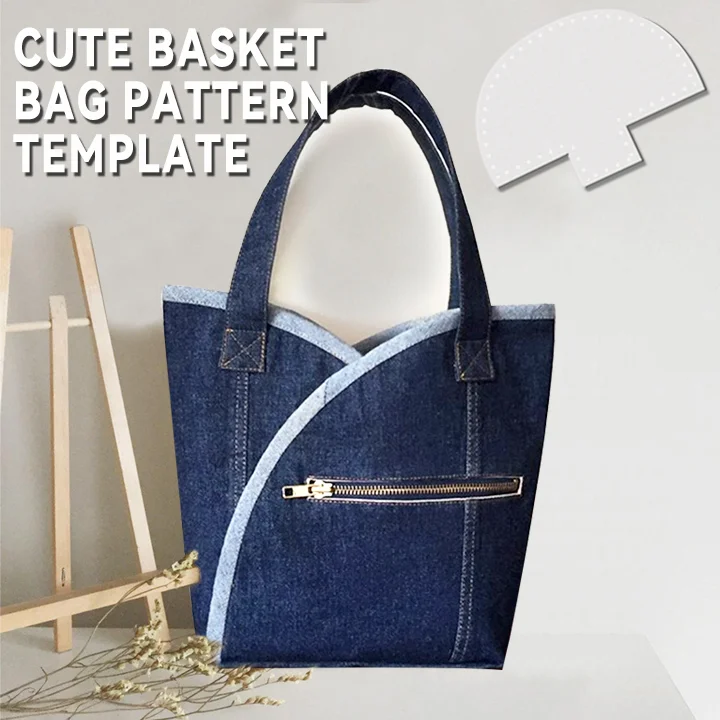 Cute Basket Bag Pattern Template—With Tutorial