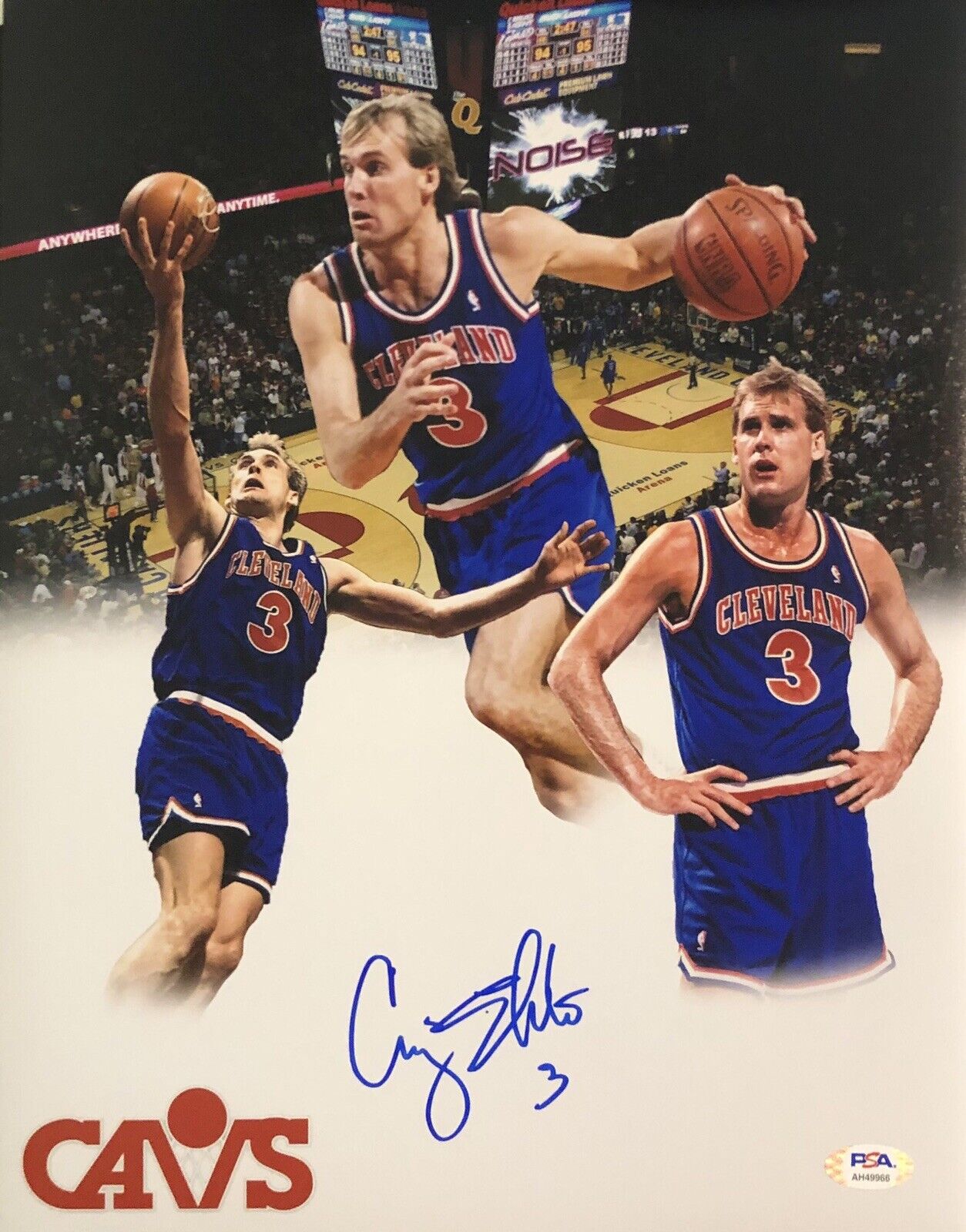 Craig Ehlo Signed Autographed Cleveland Cavaliers Cavs 11x14 Photo Poster painting Coa