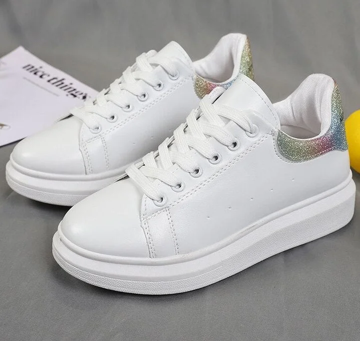 2020 Women Sneakers White Casual Shoes Woman Fashion White Shoes Sneaker Women White Shoes Platform Shoes Zapatillas Mujer
