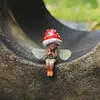 Mushroom Gnome Elf Ornaments Resin Miniature Fairy Figurine for Home Decorations