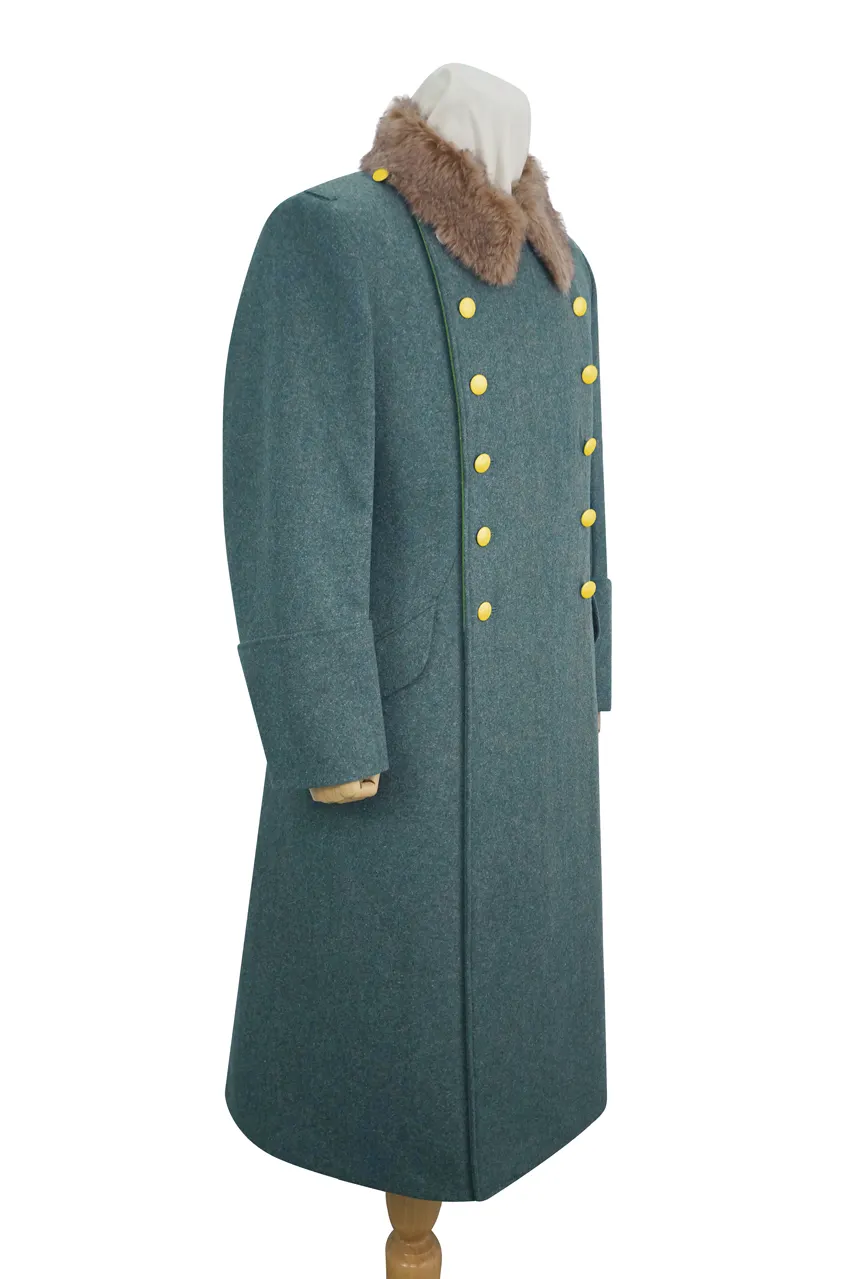   Polizei German General Fur Collar Wool Greatcoat German-Uniform