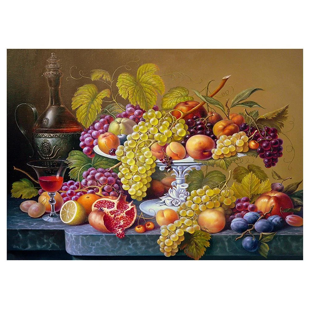 Full Round Diamond Painting Fruit Dish (40*30cm)