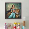 >SALE<Full Embroidery Cotton Thread 11CT Printed Princess Jasmine Cross Stitch 40x40cm