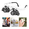 Magnifying Glasses for Hobbies Magnification 8x 15x 23x Headband Magnifier with 2 LED Lights for Reading Watch and Electronic Repair