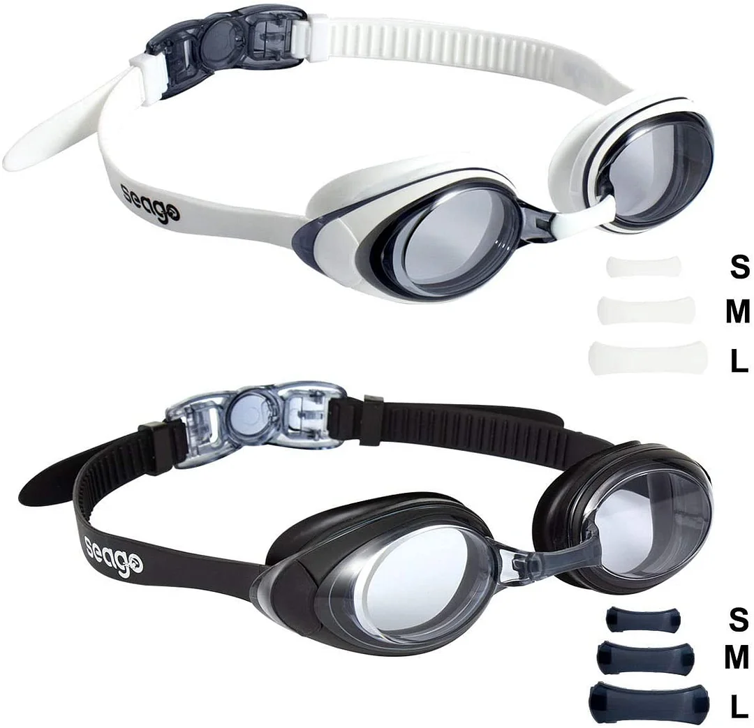 Swim Goggles 2 Pack Updated Swimming Goggles Anti-Fog with UV Protection for Adult Men Women Youth Junior