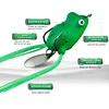 5Pcs Frog Soft Fishing Baits with Double Hooks for Saltwater Freshwater (3cm)