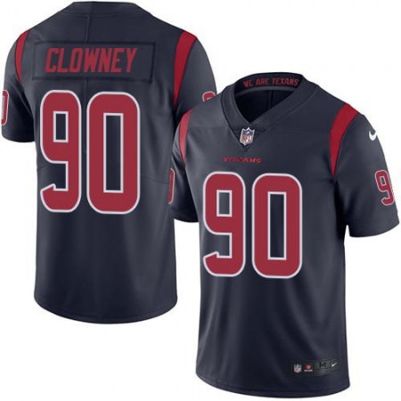 Texans #90 Jadeveon Clowney Navy Blue Youth Stitched NFL Limited Rush Jersey