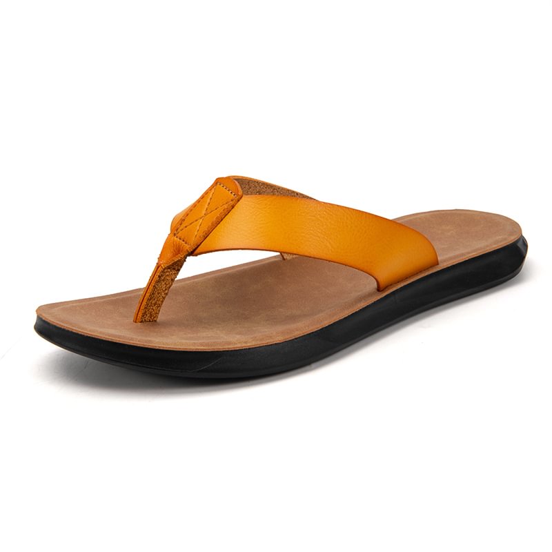 Venice Italian Leather Slippers - Flip-flops
