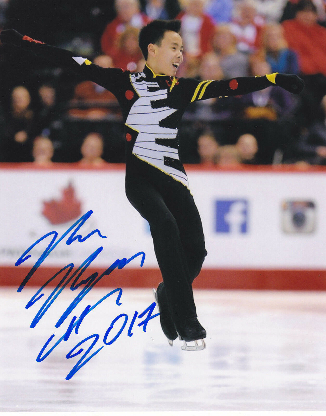 NAM NYGUEN SIGNED AUTOGRAPHED FIGURE SKATING 8X10 Photo Poster painting EXACT PROOF #2