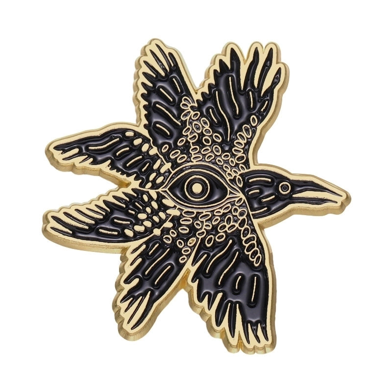 Cartoon Style Eye Wings Wine Glass Alloy Stoving Varnish Plating Unisex Brooches