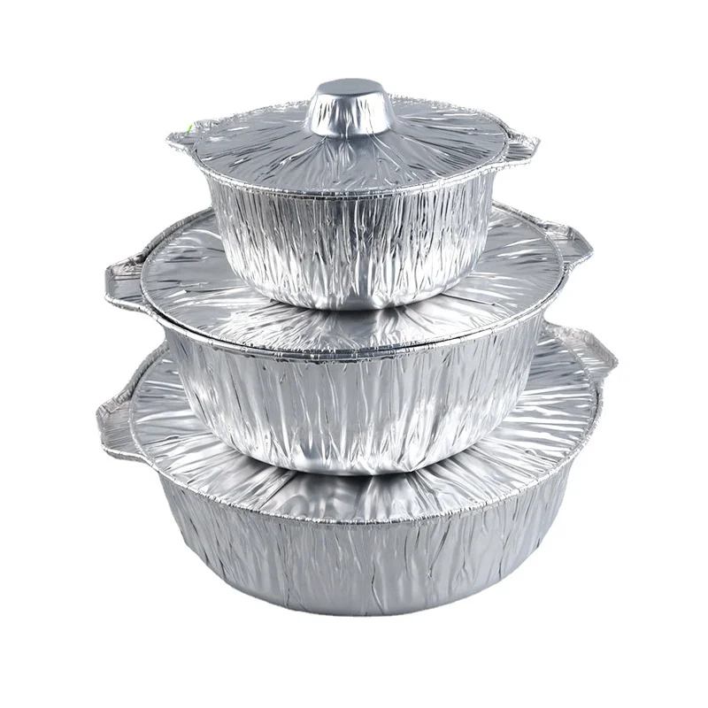 620ml Disposable Aluminum Foil Trays With Lid Outdoors Bbq Food