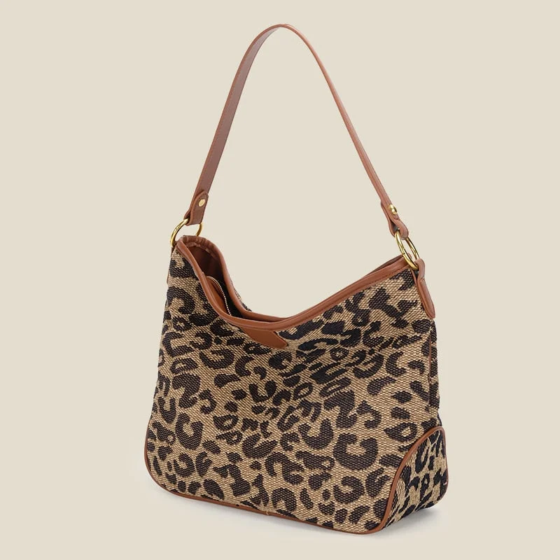 Shoulder Bags With Cheetah Print For Women 2021 New Tote Leather Large Female Ladies Shopper Shopping Fashion Luxury Handbags