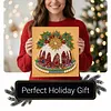 (25x25cm)DIY Pearl Painting Xmas Framed Handmade Pearl Material Art Kit Living Room Decor