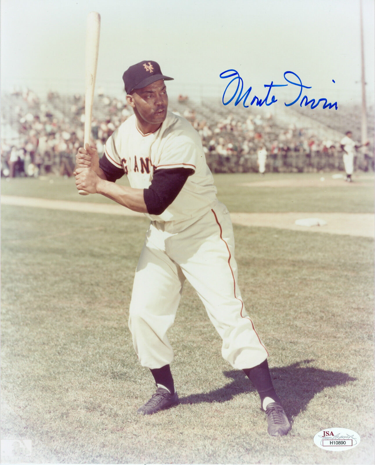 MONTE IRVIN NY GIANTS SIGNED AUTOGRAPH 8X10 Photo Poster painting JSA COA