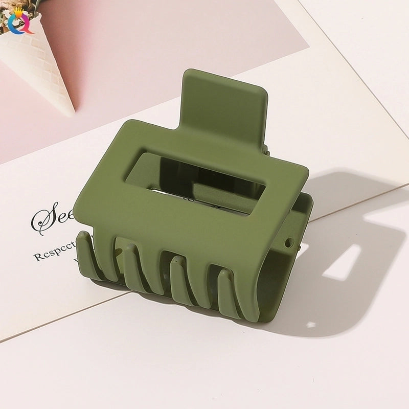 Minimalist Solid Color Plastic Hair Claws