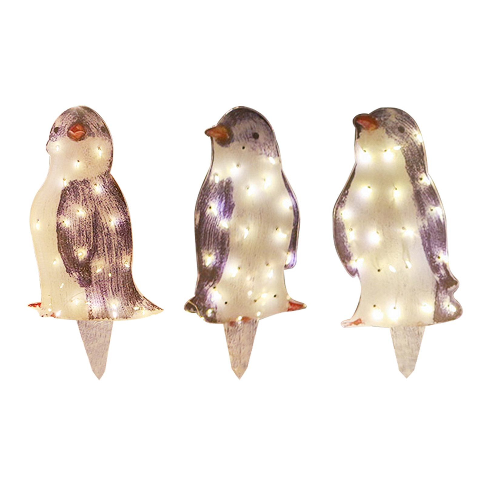 

Light-Up Penguin Acrylic Christmas LED Fairy Ornaments Garden Yard Decor, Abc, 501 Original