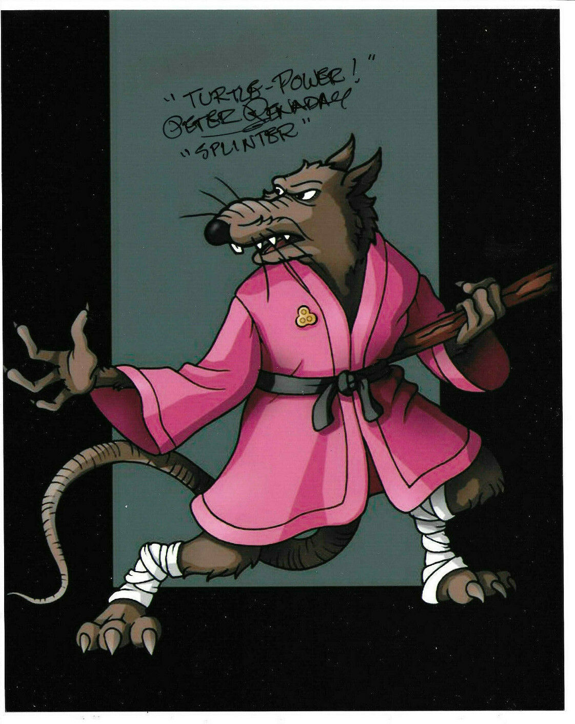 Peter Renaday Signed 8x10 Photo Poster painting Autograph, Ninja Turtles, TMNT Cartoon, Splinter