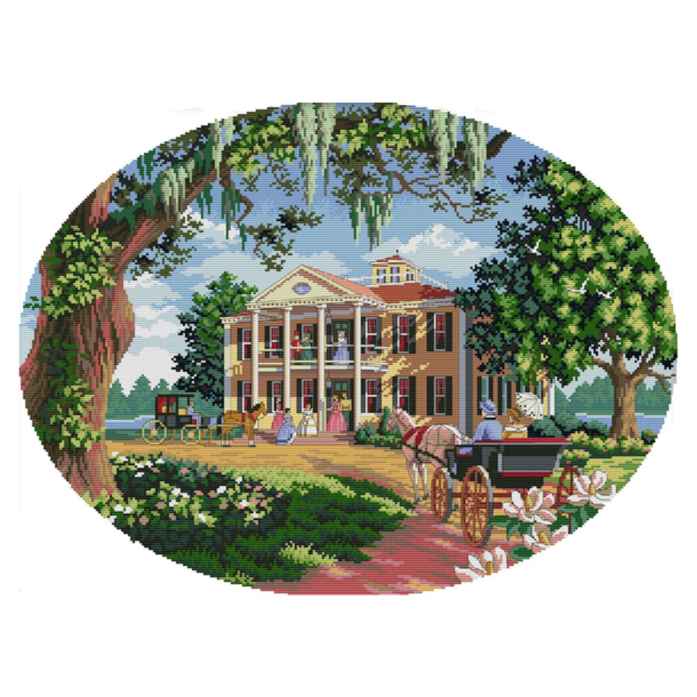 

South Manor - 14CT Stamped Cross Stitch - 61*48cm, 501 Original