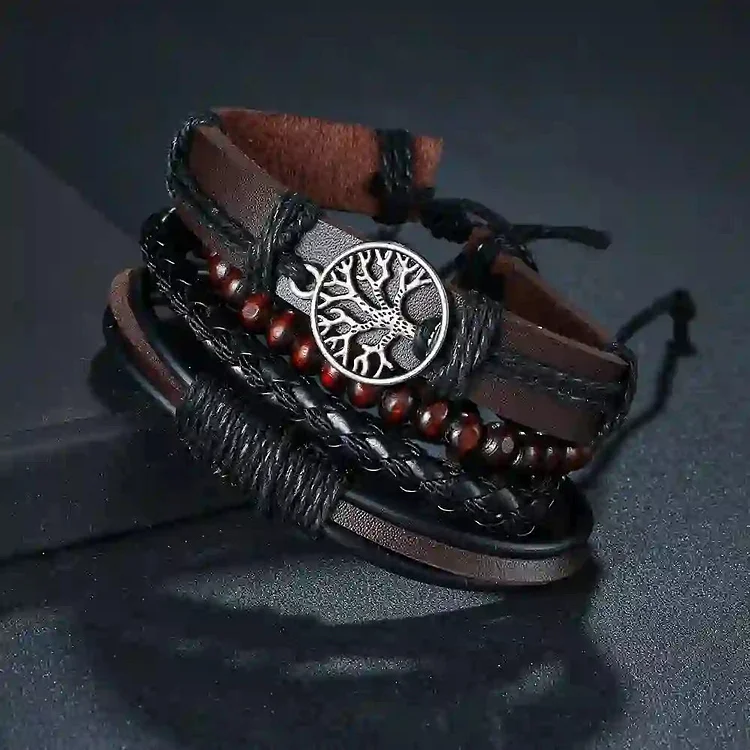 Coutureaura Tree Of Life Handmade Leather Bracelet
