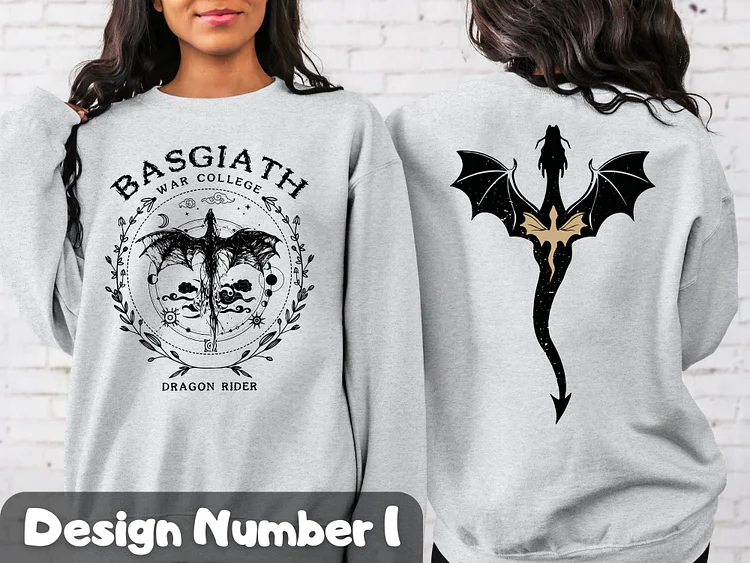 Basgiath War College Double-Sided Sweatshirt, Fourth Wing Riders & "Fly or Die" Design, Violet Sorrengail Bookish Hoodie