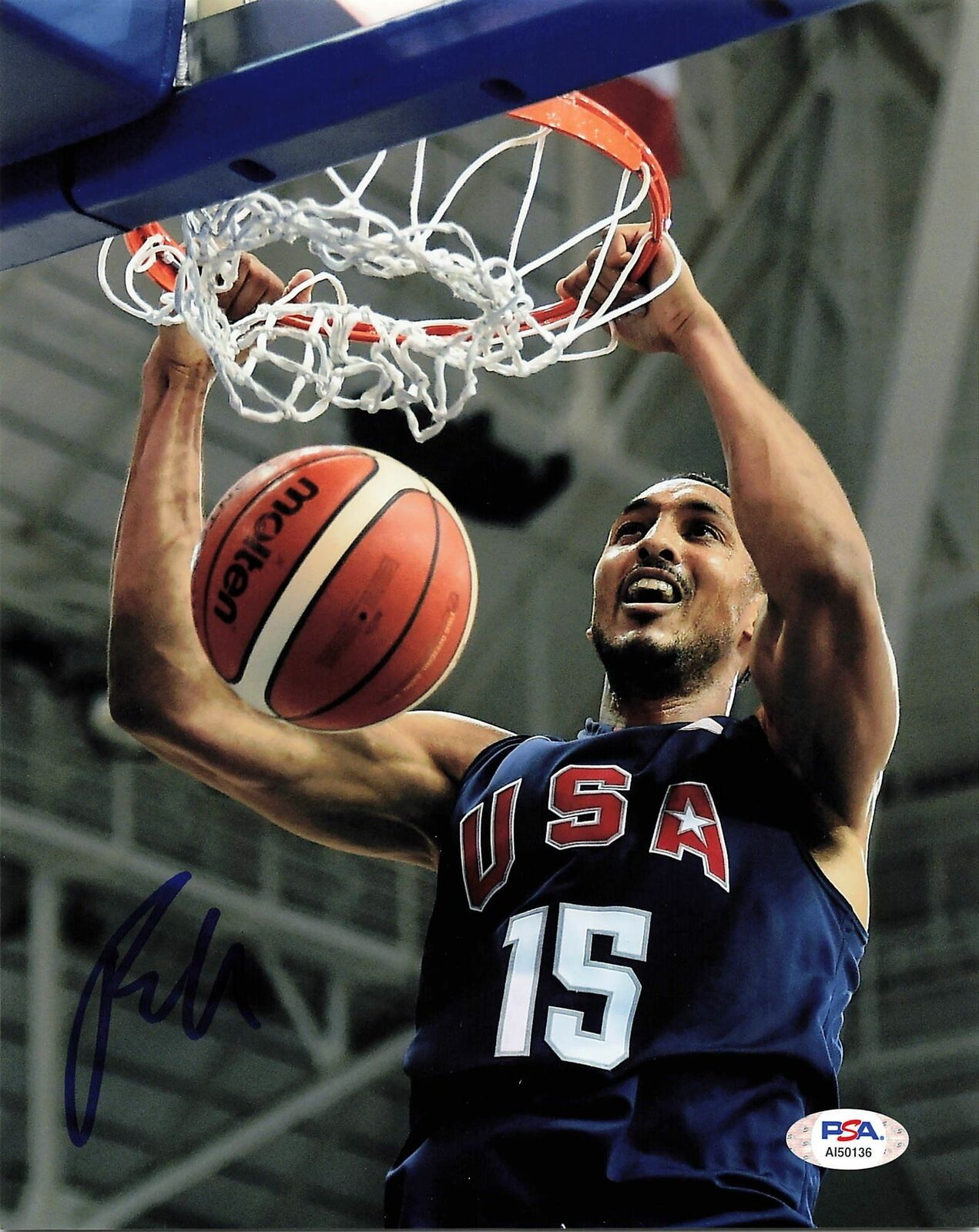 Ryan Hollins signed 8x10 Photo Poster painting PSA/DNA USA Basketball Autographed