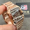 Cartier Santos Large Skeleton WHSA0016 Rose Gold Hand Wind 40mm Super Clone