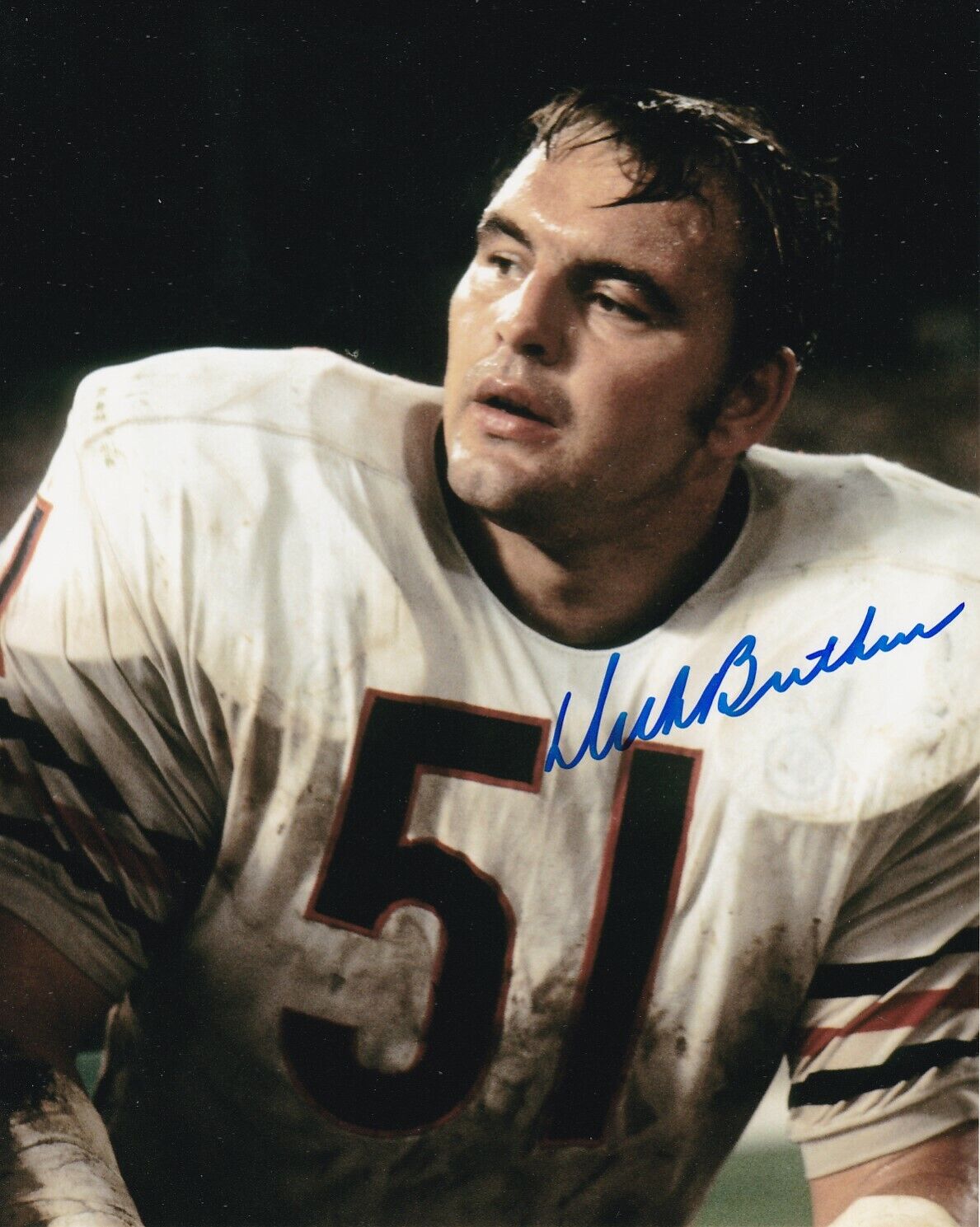 DICK BUTKUS SIGNED AUTOGRAPH 8X10 Photo Poster painting CHICAGO BEARS