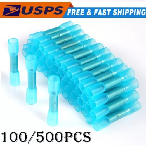 pornhint Pornhint 500/100x Heat Shrink But Connector Waterproof Electrical Wire Marine Butt Splice New
