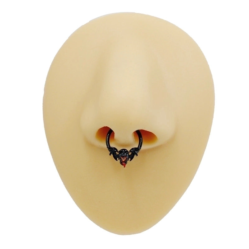 1 Piece Belly Rings Hip-Hop Funny Bat 316 Stainless Steel  Alloy Inlay Rhinestones