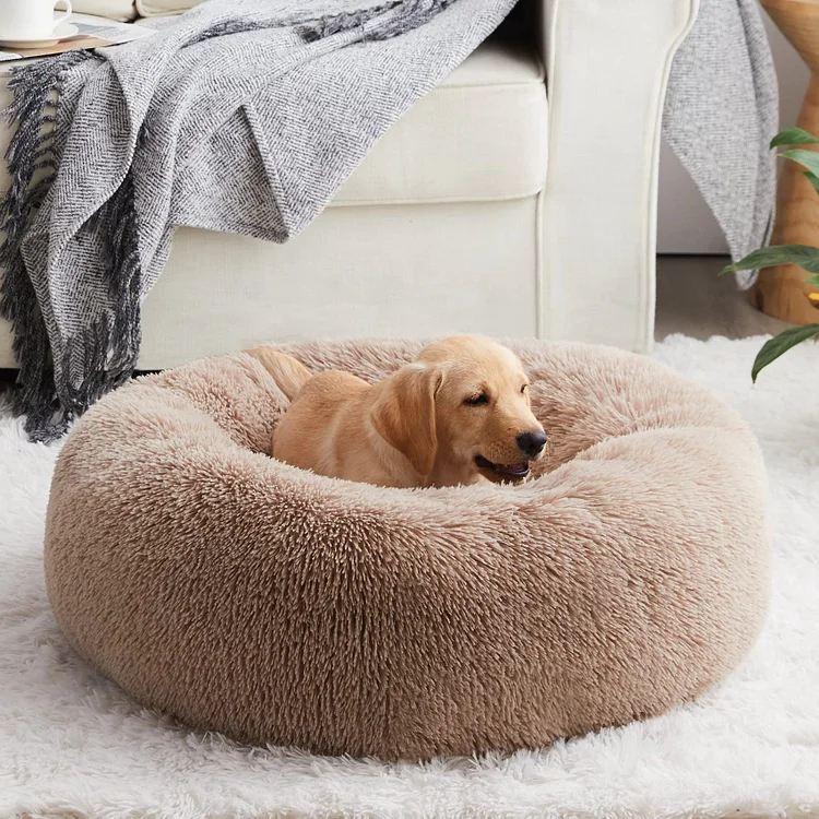 Coffee Color Donut Pet Bed