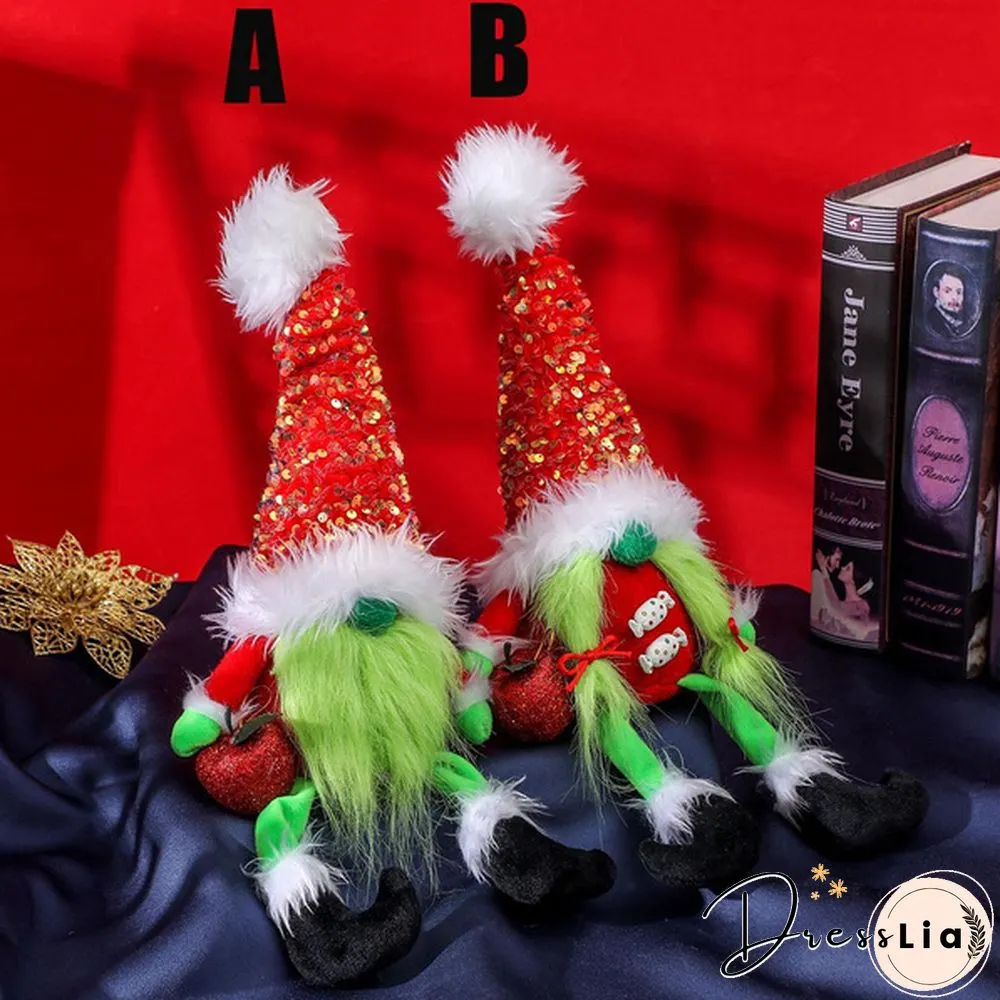 1Pcs Thanksgiving Christmas Dwarf Decoration Faceless Doll Gnomes Plush Elf Toy Gift