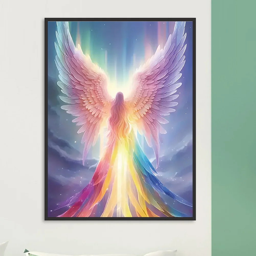 Diamond Painting - Full Round Drill - Rainbow Angel(Canvas|30*40cm)