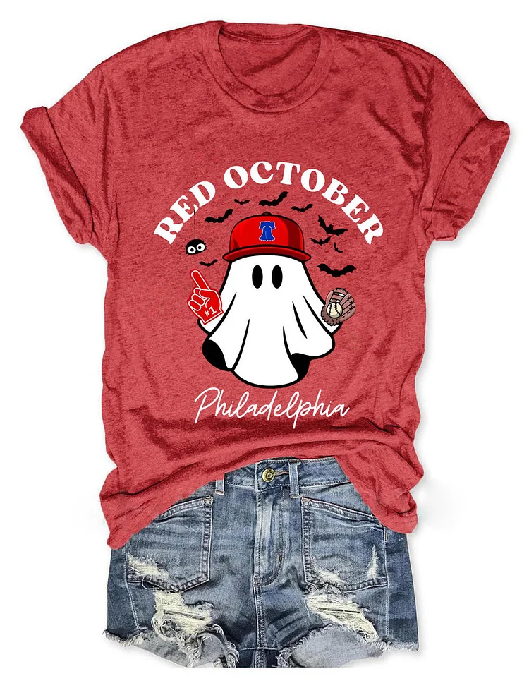 Women's Red October Philadelphia Print T-Shirt