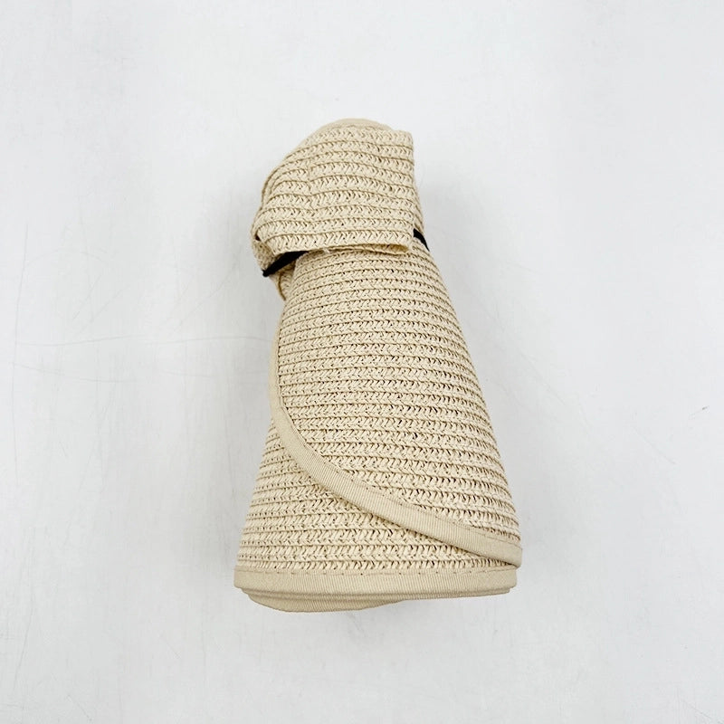 Women’s Vacation Solid Color Big Eaves Straw Hat