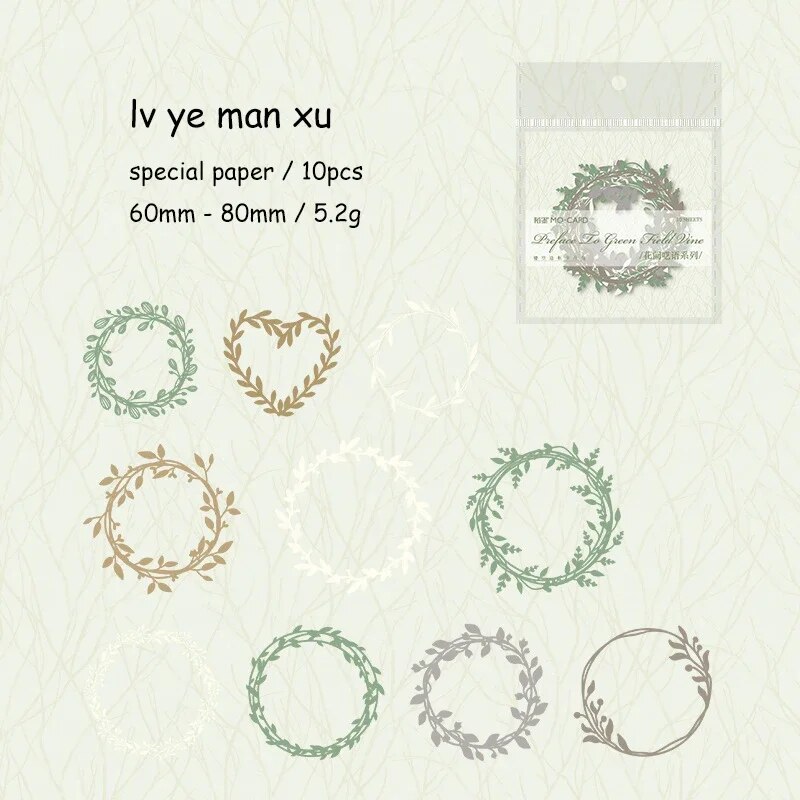 Journalsay 10 Sheets Whispering Among Flowers Series Vintage Hollow Border Material Paper