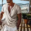 Men's Holiday Tulum V-neck Plain T-shirt by Inlyline