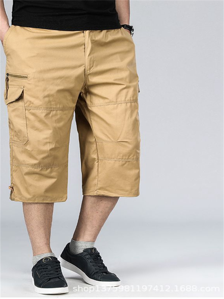 Men's 7 Pants Work Pants Pants Pants in Thin Section Sports Casual Shorts