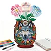 2026 Calendar DIY Diamond Art Kit Flower Wolf Wooden Diamond Painting Calendar